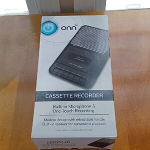 ONN Cassette Recorder with Microphone Ac Adapter New